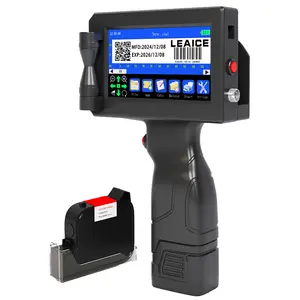 Handheld Inkjet Printer, 0.5 Inch Nozzle, Portable Handheld Printer Gun for Text, QRCode, Barcode, Batch, Number, Logo, Image for Any Surface (24.5mm Print Height)