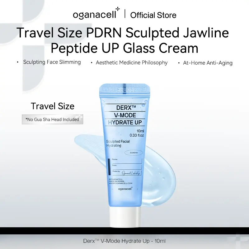 Oganacell Travel Size PDRN Glass LiftSculpting Cream – De-Puffing & Lifting Peptide Glow Cream for Facial Sculpting, Korean skincare Jawline Definition & At-Home Skincare