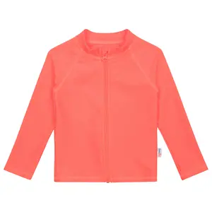 Neon Orange SwimZip Kids UPF 50+ Long Sleeve Zipper Rash Guard Swim Shirt | "Neon Orange"