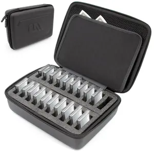1 oz Silver Bar Capsule Holder Case for 1 Troy Ounce Silver Bars, Bullion Storage Box Fits 20 Capsules up to 50mm, Organizer for Silver Bar Holders