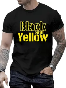 100% Cotton Pittsburgh Black and Yellow Pennsylvania T-Shirt