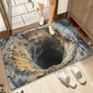 Non-Slip Door Mat Bathroom Rug, Bathroom Floor Mat, 20x32 Inches Low Profile Rubber Bottom, Decorative Appeal Rectangular Pad for Living Room Bedroom Kitchen
