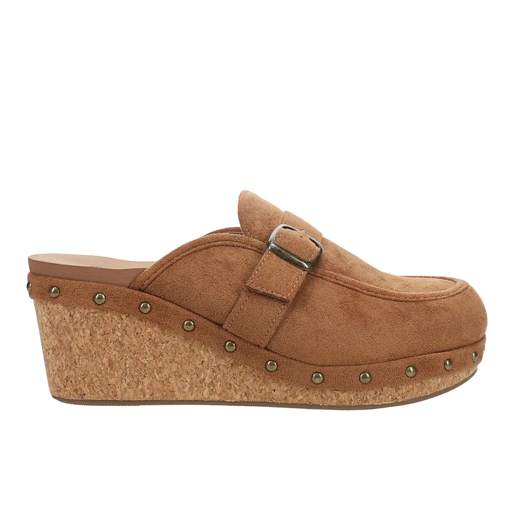 Corkys Womens Make Em Blush Studded Clogs Casual - Brown