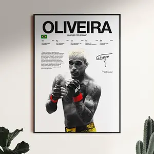 (No Frame) Charles Oliveira Poster, UFC Wall Art, MMA, Ufc Fighter Printable, Oliveira Champion Print, Lightweight UFC Decor Gift