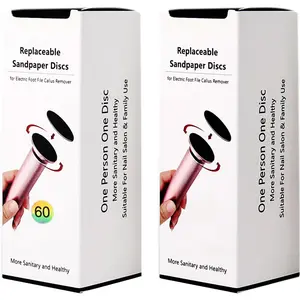 120 count Replaceable Sandpaper Discs 60 rit 150 rit, Thick Self-Adhesive Replacement Sandpaper Refill Sandin Pads for Electric Foot Callus Remover  Sander (60 rit +150 rit)