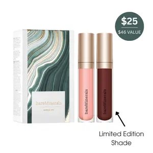 bareMinerals Gleam On Lip Gloss-Balm Limited Edition Duo - Limited Edition Shade -  Hydrating Glossy Balm
