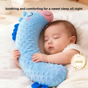 Langkes Premium Baby Sleep Pillow for Newborn Infant Side Sleeping Support Anti Rollover Back Support Cuddle Pillow Security Hugging Pillow Stuffed Cylinder Pillow