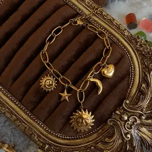 Sun, Moon & Stars DIY Heart Charm Bracelet