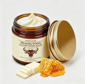 MIAOFUTONG Beef  & HoneyBalm Cream - All-Natural Moisturizer for Face,Body & Hands, Ultra-Nourishing Formula withGrass-Fed Beef  & , 120g honey tallow