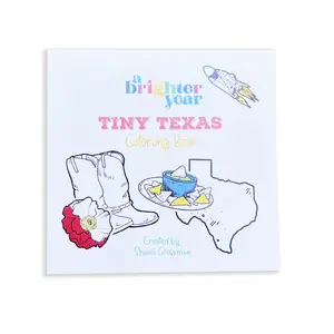 Tiny Texas Coloring Book, A Brighter Year, Adult Coloring Book, Texas Coloring Book, simple, bold, easy colouringbooks, for grownup, aesthetic