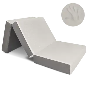 6 Inch Tri-fold Memory Foam Mattress Ventilated High Density