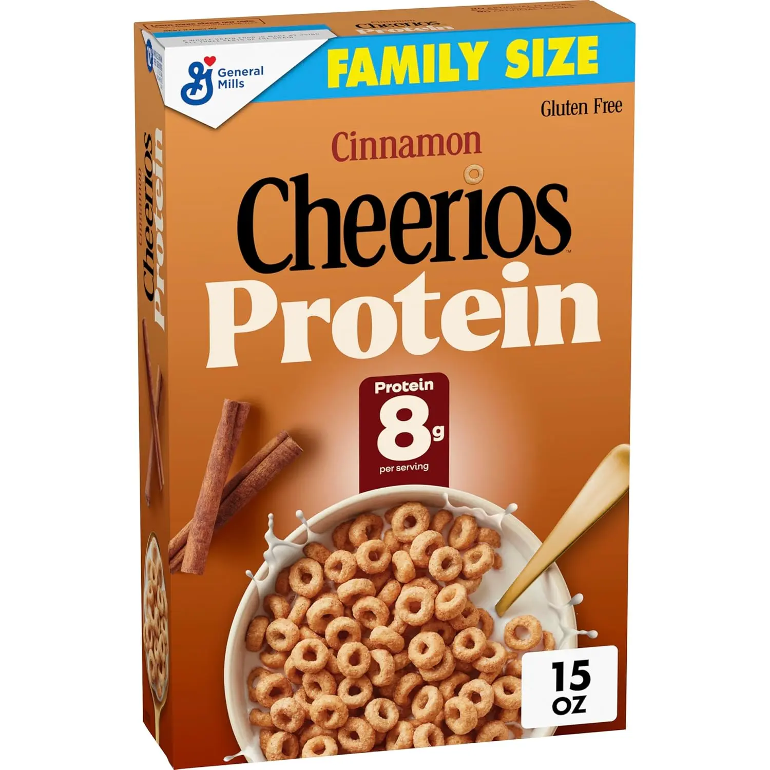 Cheerios Protein Cereal, Cinnamon, 8g Protein, Family Size, 15 oz