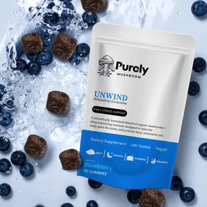 Purely Mushroom – Unwind Blueberry Gummies – 10 Count Bag