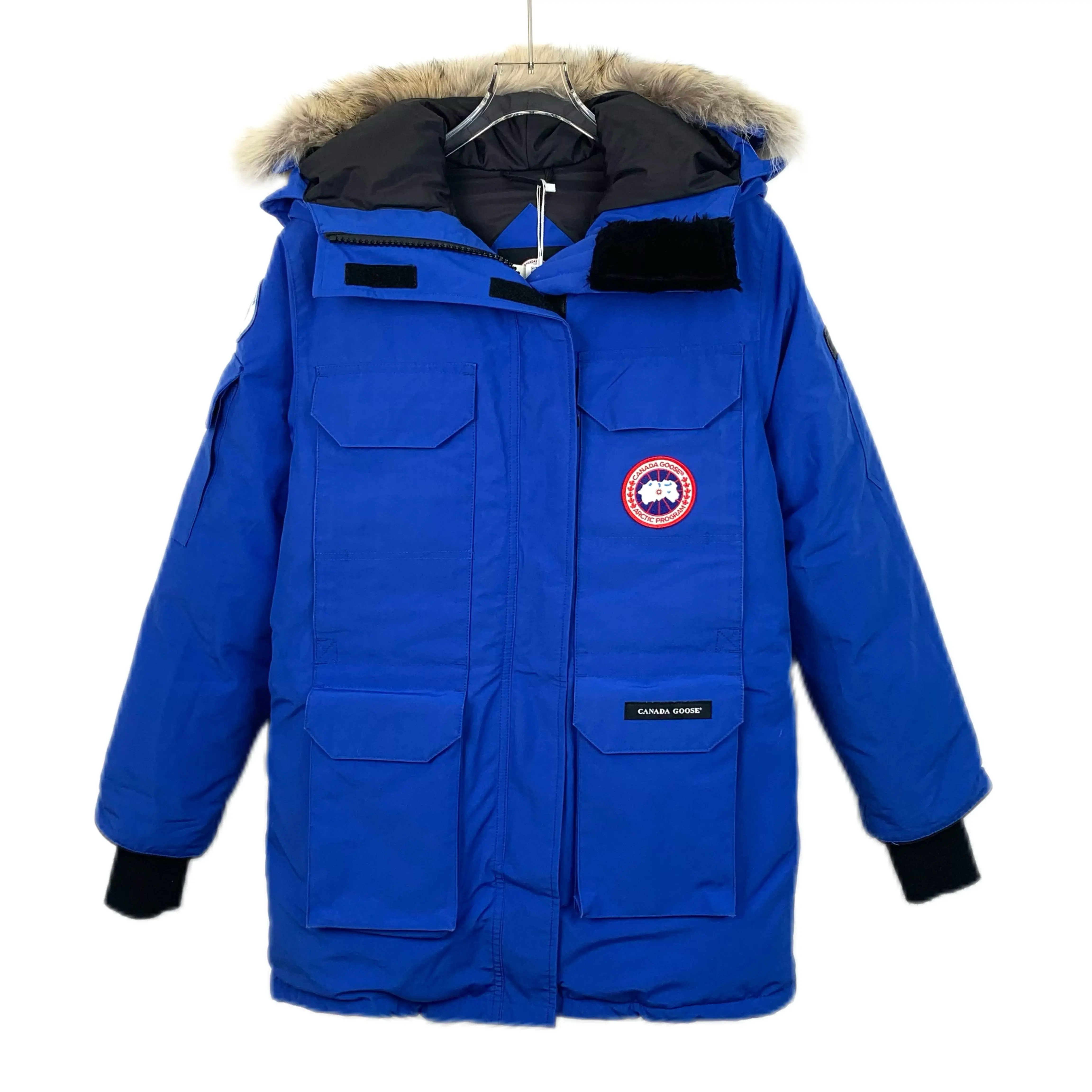 RDLT— Canada Goose Expedition Blue Fur Hood Down Jacket Size S