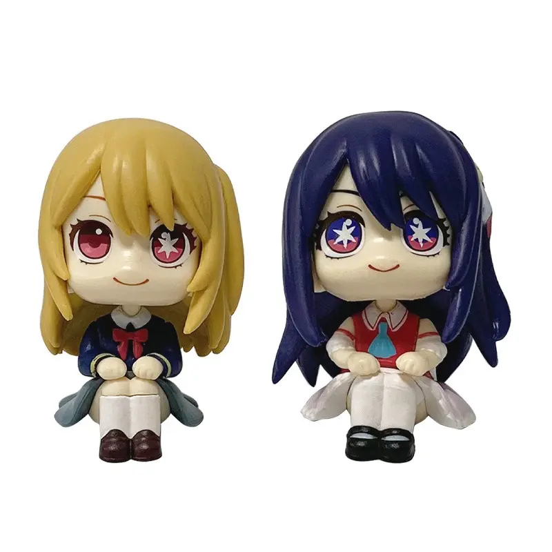 Anime Chibi Figures: Ai Hoshino, Ruby Hoshino, and Aqua Hoshino – Desktop Toy Figurines & Collectible Gifts