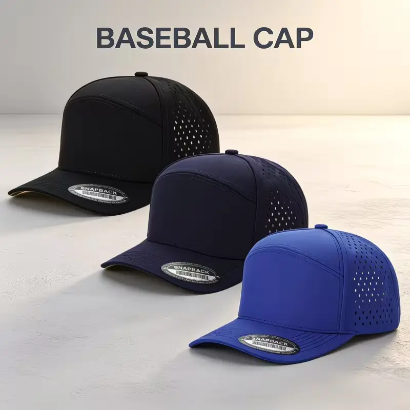 Unisex Curved‑Brim Baseball Cap, Sun‑Protective Breathable Half‑Mesh Panel, adjustable cotton hat Trendy Peaked Cap for Outdoor Fishing and Sports.