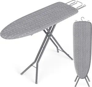 SONGMICS HOME Foldable Ironing Board, Height Adjustable up to 35 Inches, with 4 Layered Cover and Pad, Iron Rest, Hook, Steel X-Legs