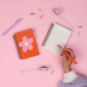 Daisy Dot Red Mini Spiral Notebook