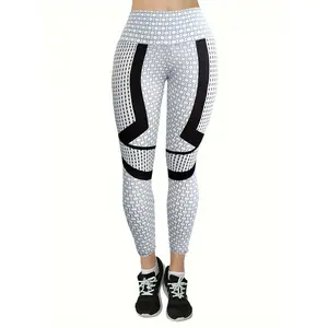 Women's High-Waisted Honeycomb Leggings Must-Have! Medium Compression + Moisture-Wicking, Spring/Summer Running/Casual