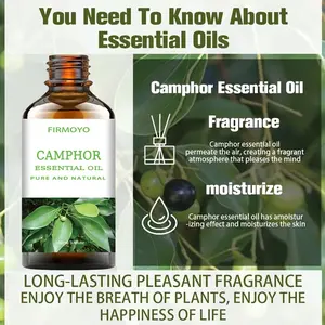 Camphor Essential Oil - 3.38 oz / 100 ml |  Methyl Alcohol-Free Deep Nourishing Moisturizing Oil A moisturizing formula suitable for skin, hair, nails, and scalp care. A neutral formula that alleviates dryness issues.