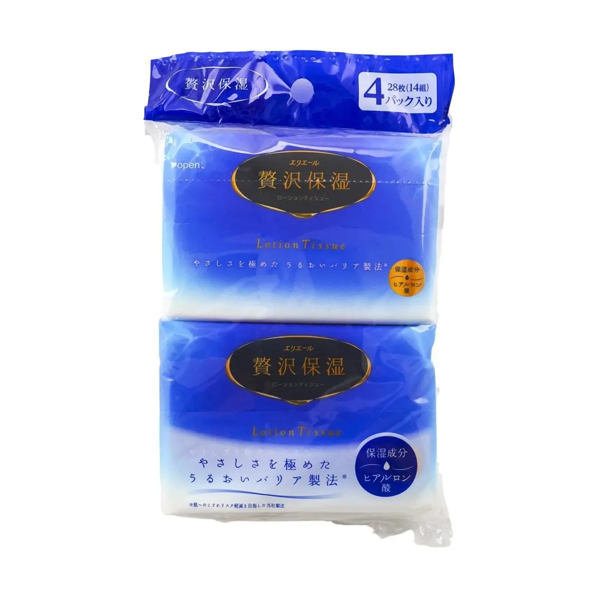 ELLEAIR Japan Luxury Moisturizing Facial Tissues - 4 Pack, Ultra Soft & Gentle for Sensitive Skin