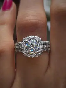 Women's Engagement Ring Elegant Alloy Zirconia Decorated, Perfect for Daily Wear, Wedding Anniversary Party Valentine's Day Gift, Bridal Rings Jewelry Gifts