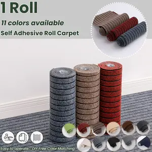 Self-Adhesive Carpet Roll, Cut-To-Fit Rug Pad, Instant Stick-And-Stick, Easy To Operate, 11 Colors Available, Suitable for Bedroom, Living Room, Bathroom