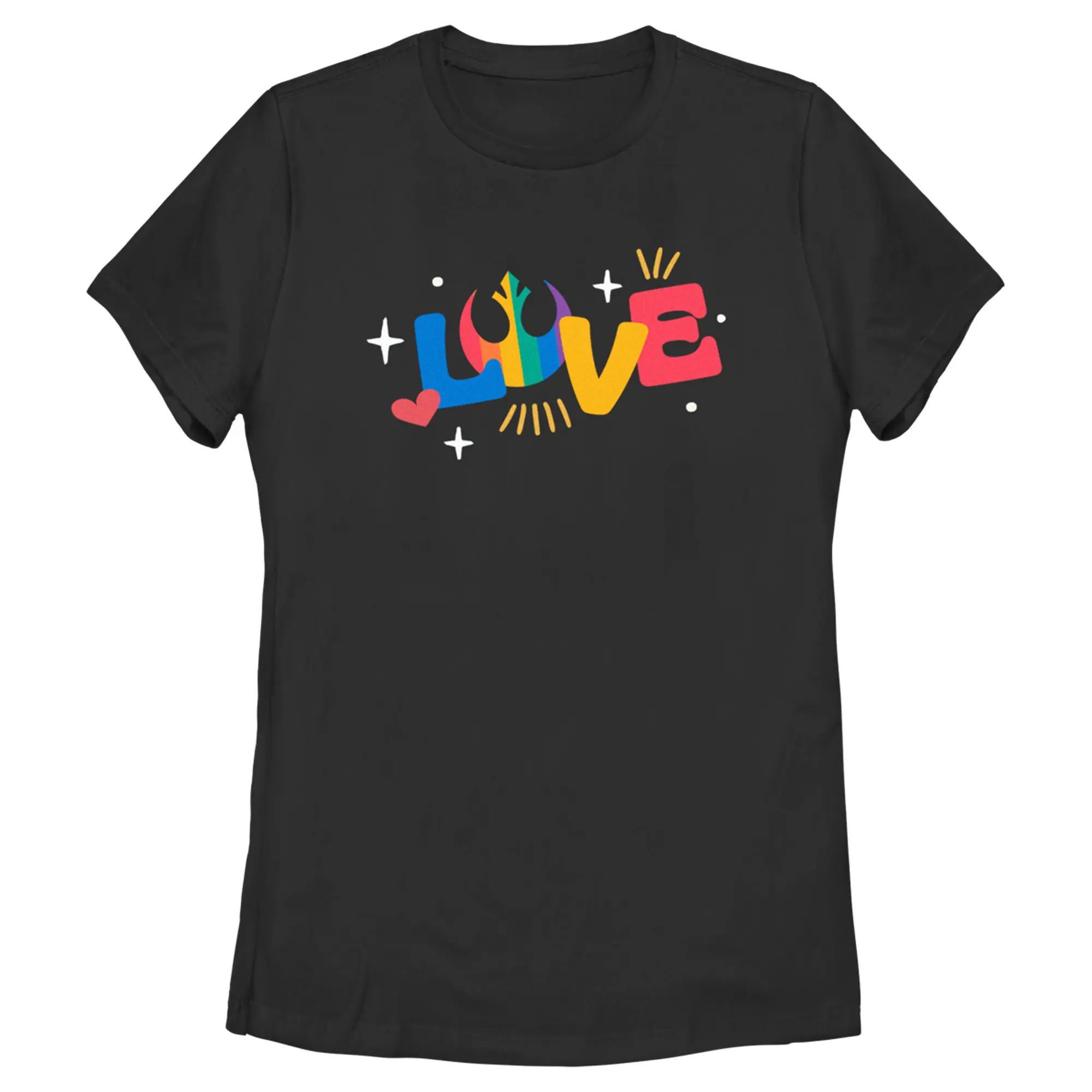 Adult Star Wars Pride Rainbow Love Rebel Alliance T-Shirt
