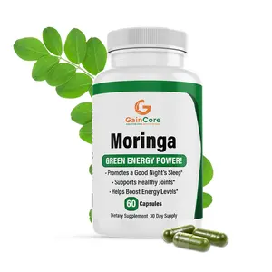 GainCore Moringa Oleifera Natural Energy Amplifier - 60 Capsules, 800mg per Serving, Supports Healthy Joints & Boosts Energy Levels, Vegan, Keto Friendly