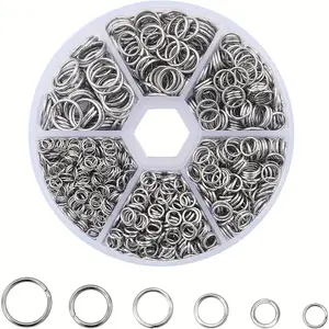 1box O-ring Connector Metal Open Jump Ring for DIY Handmade Bracelet Earrings Necklace Connector Rings