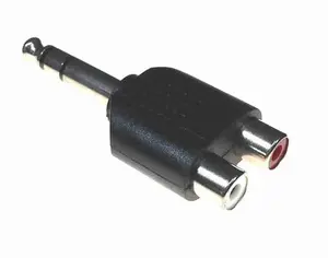 AMERICAN RECORDER 1/4" TRS (male) to dual RCA (female) Audio Adapter