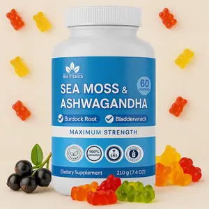BioVitalica Sea Moss Ashwagandha Gummies for Energy, Immunity, and Stress Management - All Natural Ingredients with Antioxidants, Vitamins, Minerals, and Amino Acids - Fresh Fruity Flavor Healthcare Dietary