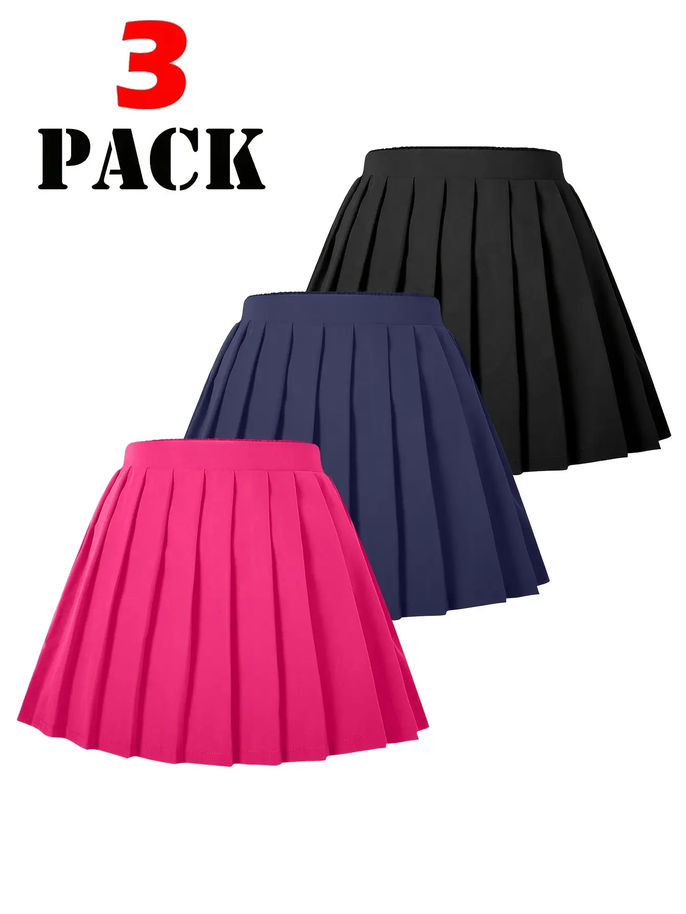 Girls High Waist Pleated Mini Skirt, Tennis Summer School Uniform Polyester for Ages 8-12 outfit