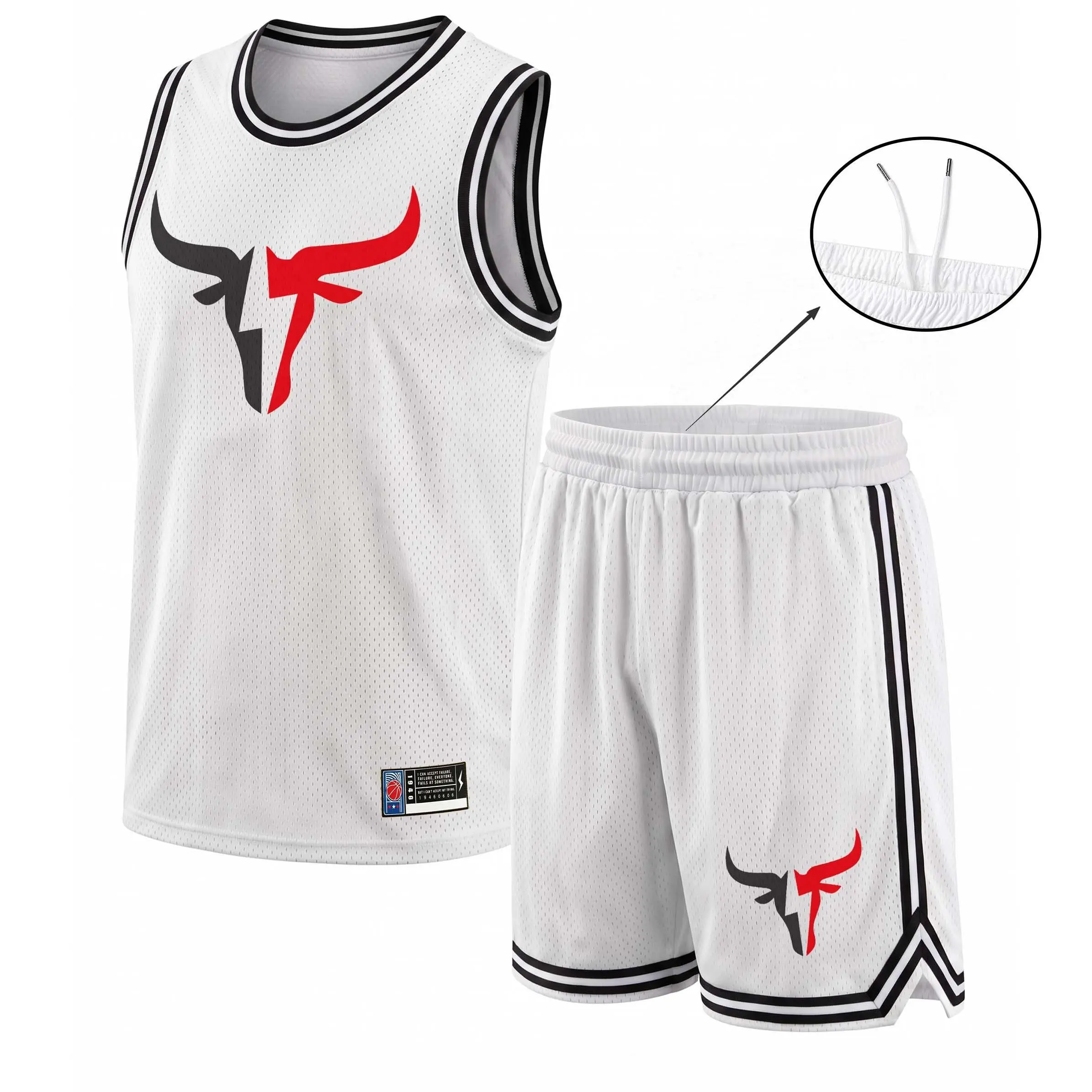 Men's 2-Piece Basketball Jersey Set - Sleeveless Color-Block Mesh Fabric Tank Top & Shorts, Lightweight Loose Fit, Breathable Quick-Dry Athleisure for Gym, Casual Social Gathering, Sporty Chic