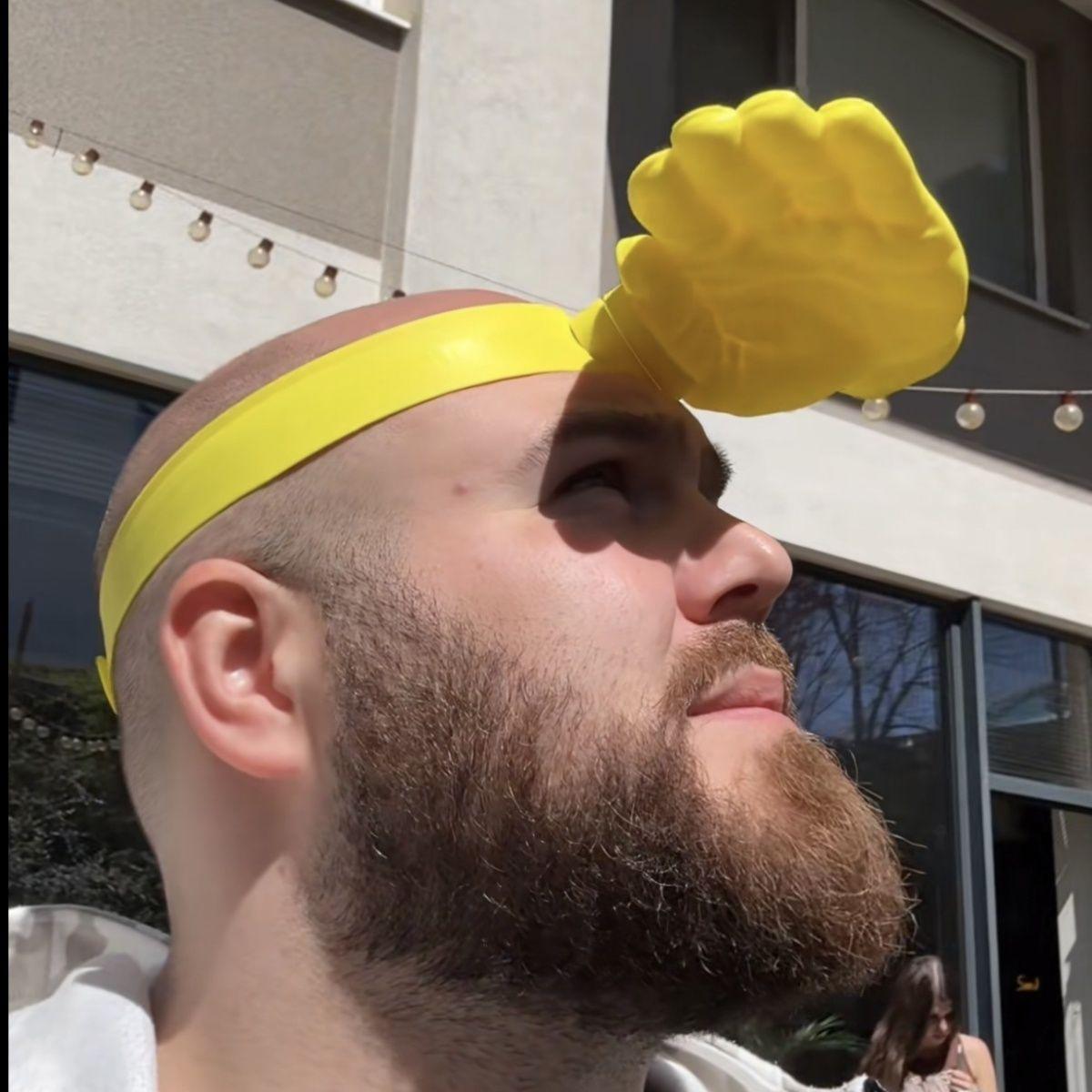 Funny Hand-Shaped Sun Hat – Summer Outdoor UV Protection Headband, Creative Hand-Shaped Silly Photo Hat