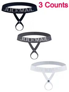 Men's Letter Tape Sexy Thong, Breathable Comfortable Drop Waist Briefs for Daily Wear, Fashion Men's Underwear for All Seasons, Soft Stylish Brief, Soft Comfy Brief