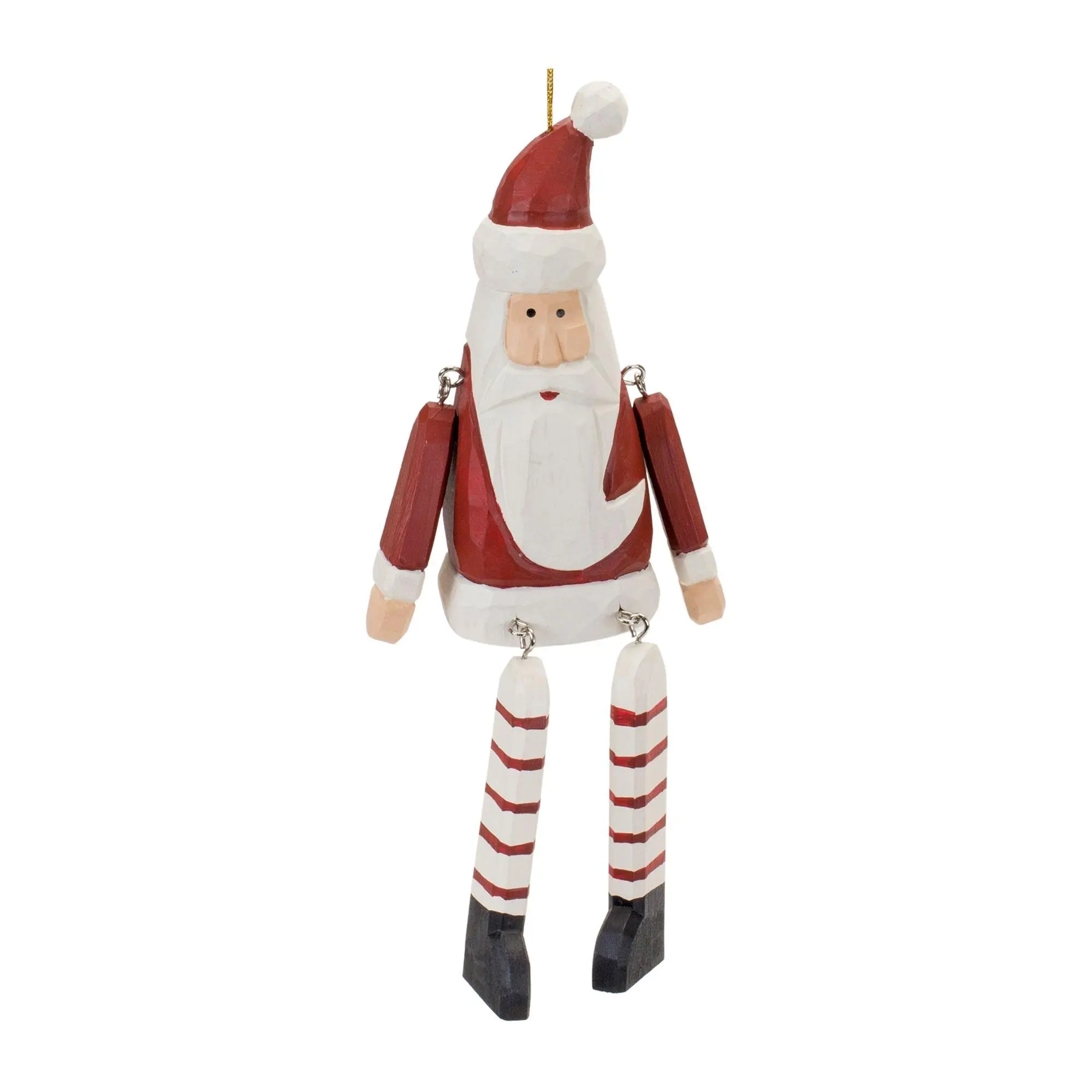 Melrose Dangle Santa Ornament (Set of 6)