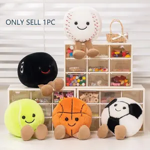 Fun Ball Plush Toy, Soft Stuffed Collectible Basketball Football Baseball Tennis Table Tennis, Fan Collection Decor, Decoration, Desktop Ornament, Birthday Gift