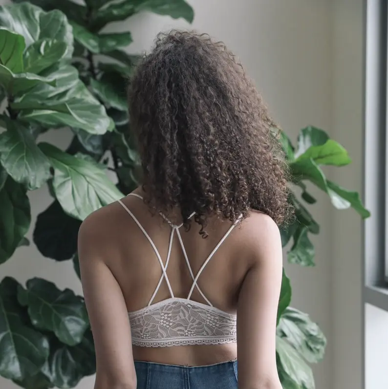 Strappy Back Geometric Lace Bralette - **DISCONTINUED**