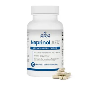 Arthur Andrew Medical Neprinol AFD Multi Enzyme Blend with Serrapeptase & Nattokinase for Circulatory Support