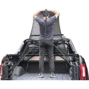 Highly Elastic Cargo Net, Simple Truck Bed Cargo Mesh Organizer, Ideal for ATV, SUV, UTV, Truck and Boat Use - OYAGU