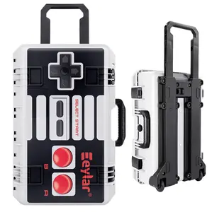 Eylar Retro Controller UV Print 22 Inch Intact Premium Series Hard Rolling Carry-On Travel Hard Case for Equipment Tools & Cameras Lightweight Durable Design with Foam Polar White