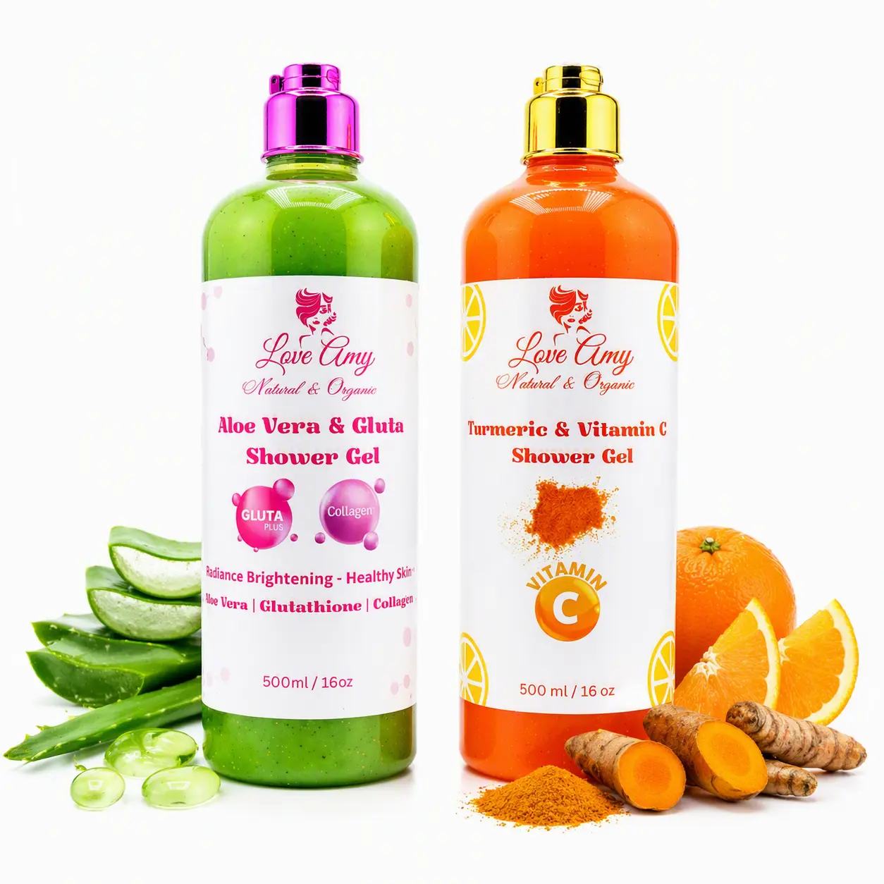 Organic Shower Gel  Brightening & Exfoliate With Natural Ingredients  For Healthy Skin
