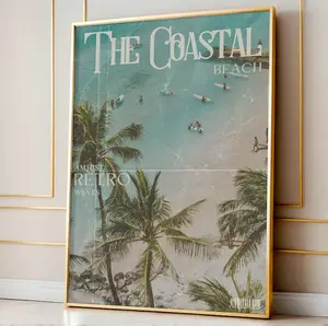 Retro Coastal Life Beach Magazine Wall Art, Beachy Summer Print, Beach House and Dorm Decor, The Coastal Series
