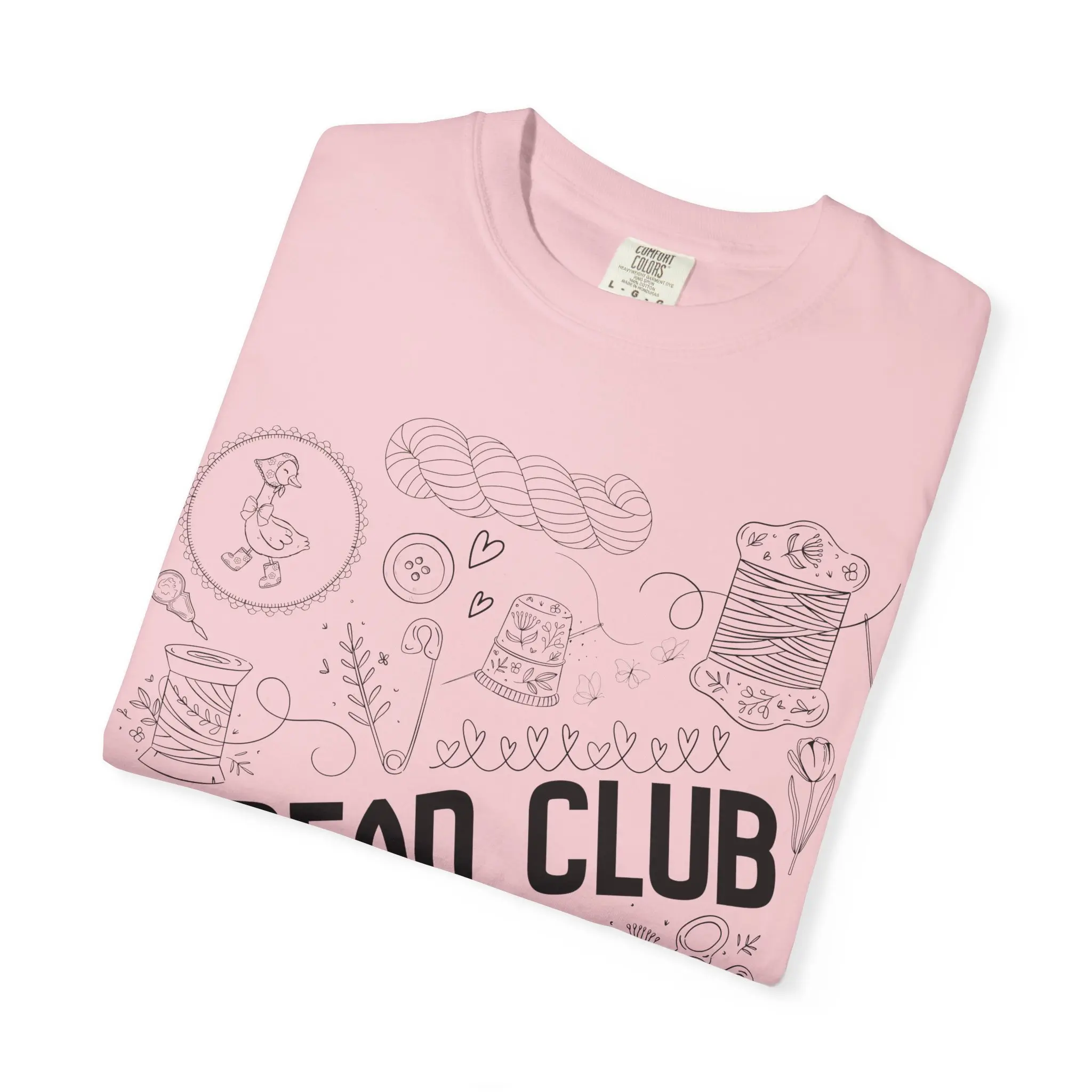Thread Club Embroidered Style T-Shirt | Cute Sewing Shirt | Craft Lover Tee | Embroidery Aesthetic | Sewing Gift | Cozy Good Graphic Tee