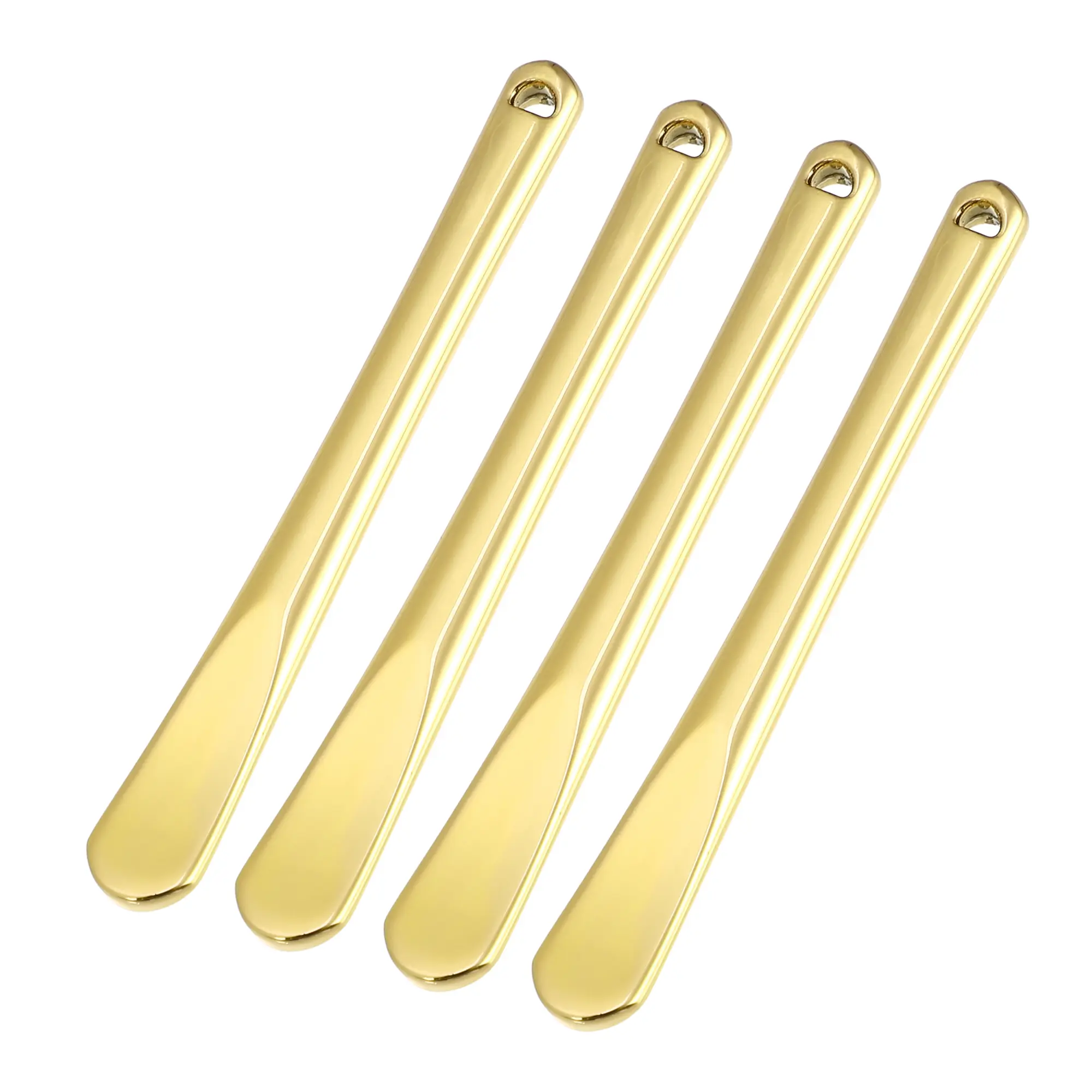 VOCOSTE 4 Pcs Makeup Spatula Mini Spoon, Eye Cream Massage Sticks Beauty Scoop, for Facial Cosmetic Face Cream, Zinc Alloy 2.32"x0.30"