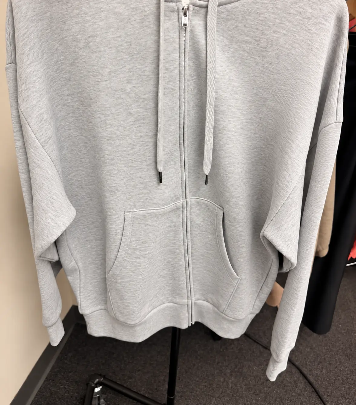 Men's and Women's Full Zip Up Hoodie, Oversized Casual Sweatshirt Jacket with Front Pockets, Long Sleeve Everyday Layering Hoodie