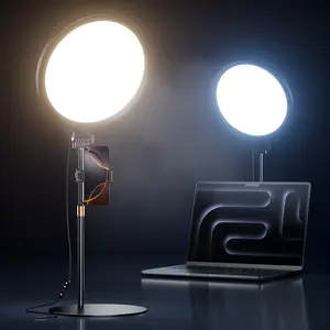 10.5" Full-Screen Selfie Ring Light for Desk with Phone Holder, Ring Light with Stand, Adjustable Laptop Light for Video Recording, Zoom Lighting for Computer, Meeting, Live Streaming, Podcast