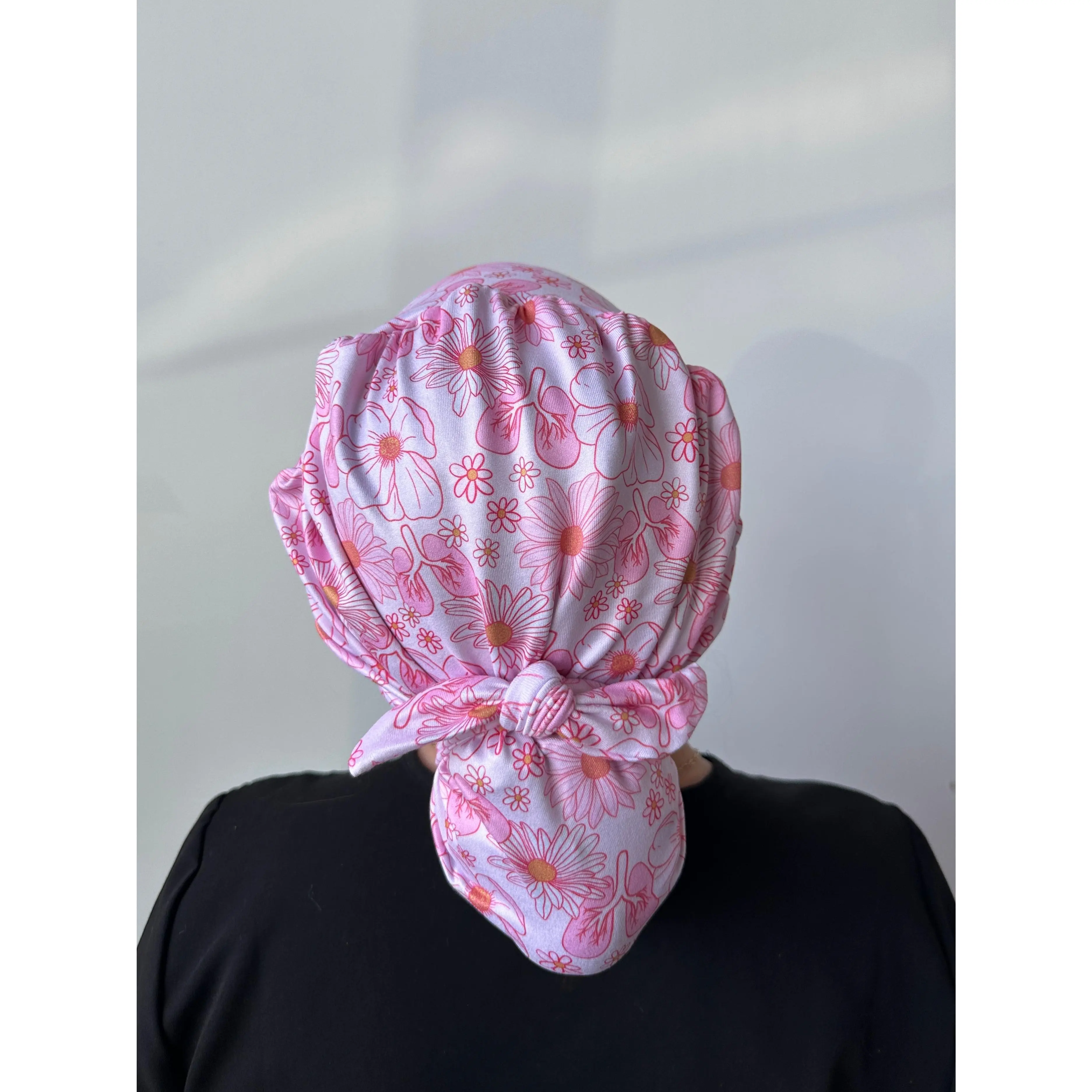 CloudCaps Scrub Cap | Floral Lungs