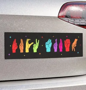 F*ck Trump Sign Language Car Magnet or Bumper Sticker, Subtle Anti Trump Decal, Subtle FDT ASL Activist, Anti MAGA Political Liberal Decor